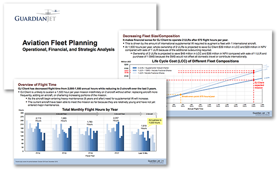 Aircraft fleet planning proposal by Guardian Jet