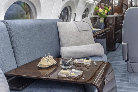 Refurbished Upholstery and Woodwork by International Jet Interiors