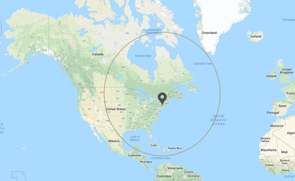 Bombardier Learjet 40XR range ring