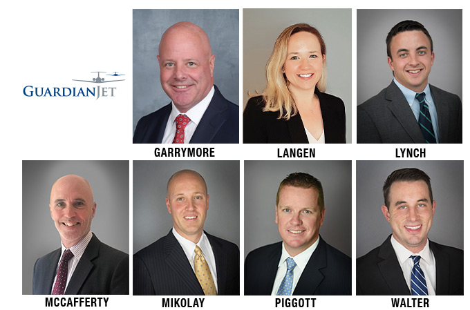 Guardian Jet IADA broker certification - Bobby Garrymore, Samantha Langen, Patrick Lynch, Mike McCafferty, Mike Mikolay, Russ Piggott, Matt Walter