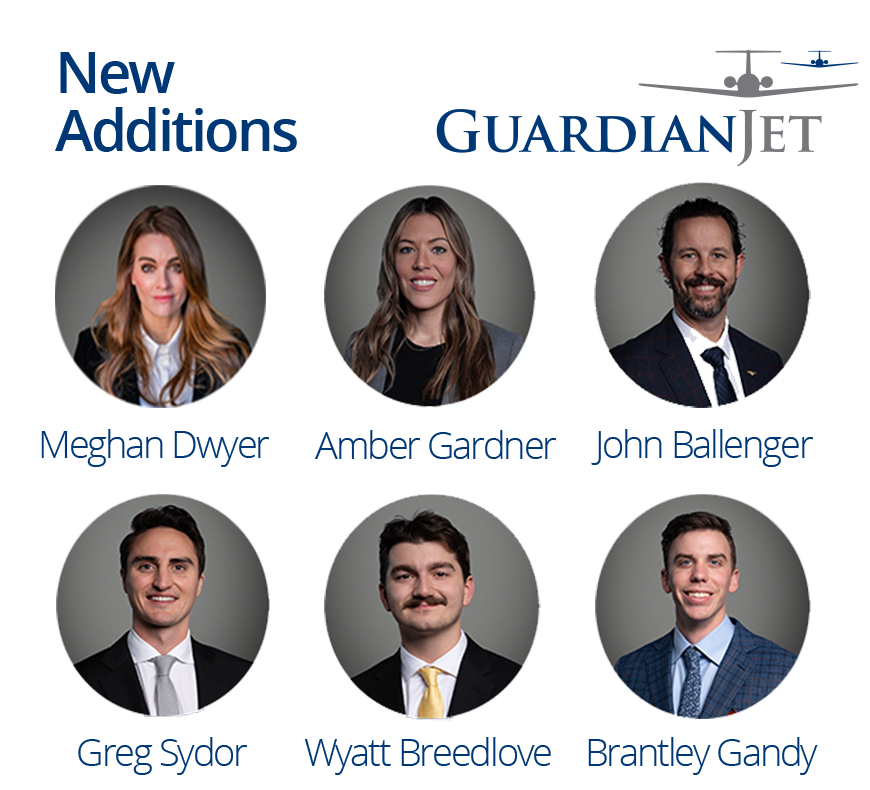 New Additions to Guardian Jet - Meghan Dwyer, Amber Gardner, John Ballenger, Greg Sydor, Wyatt Breedlove, Brantley Gandy